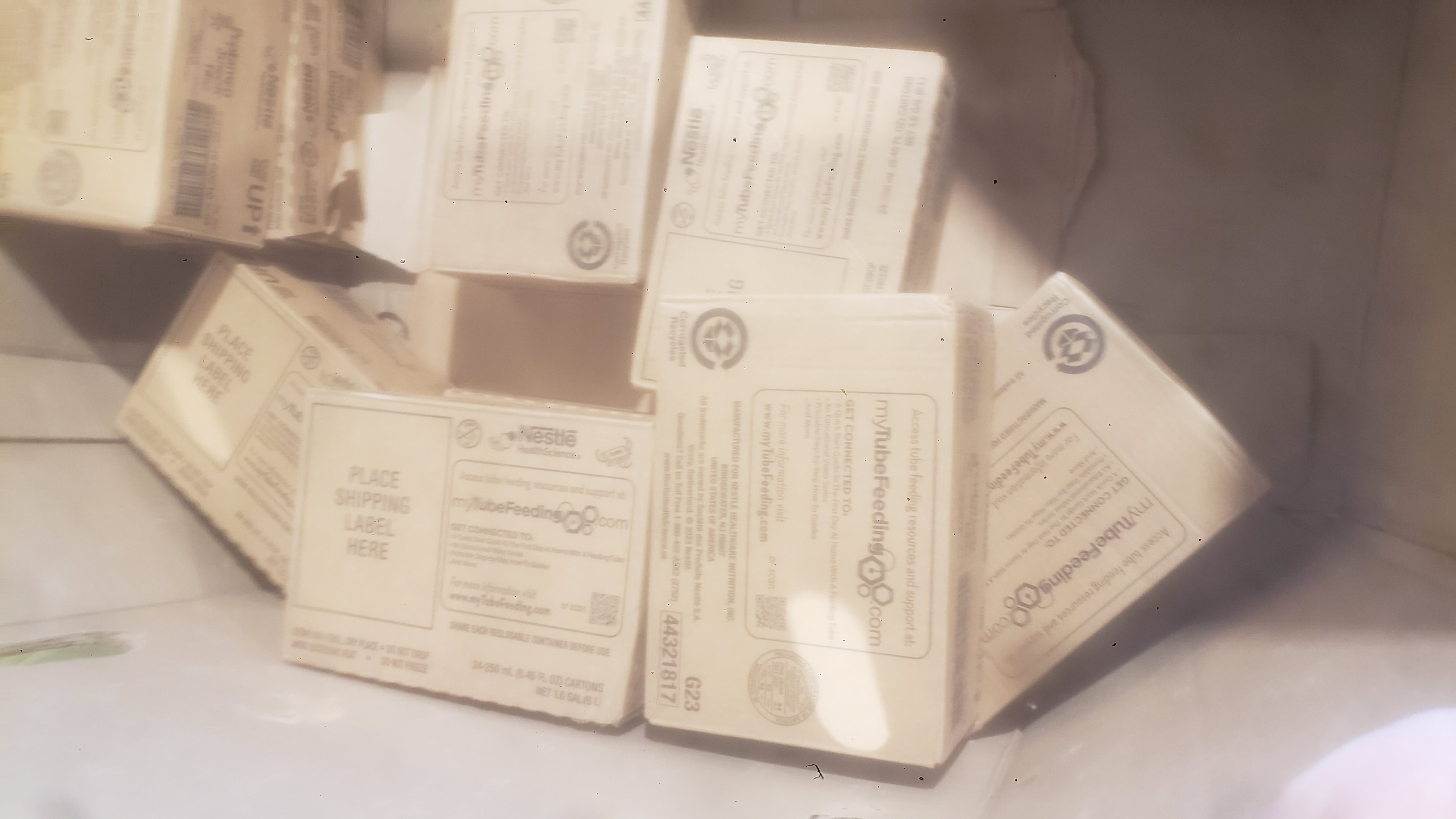 Cardboard trays.